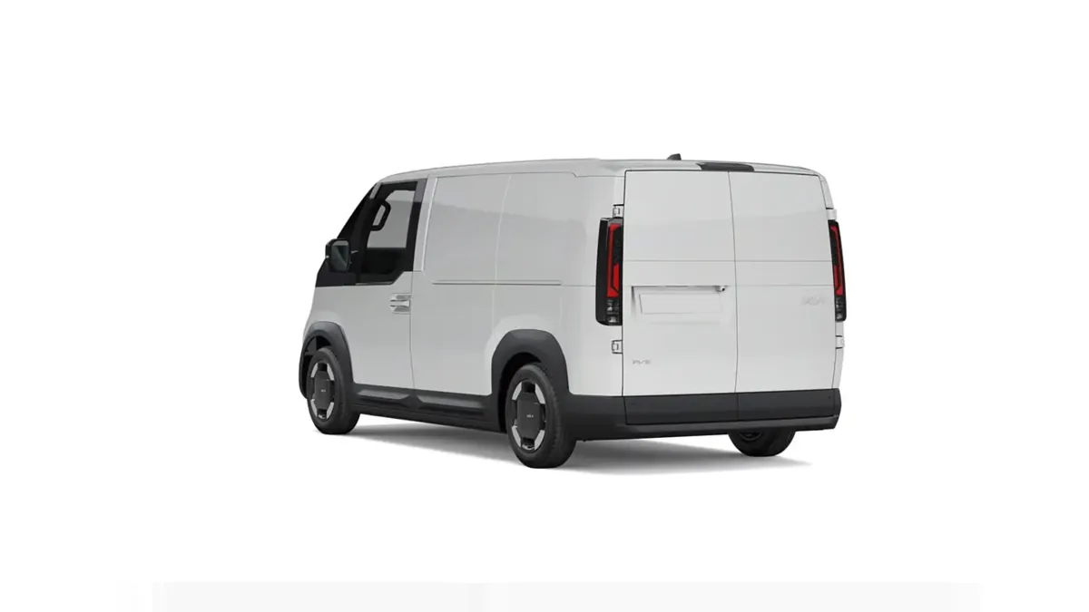 Kia PV5 Cargo L2H1 LR Essential de renting en Valencia — Trasera