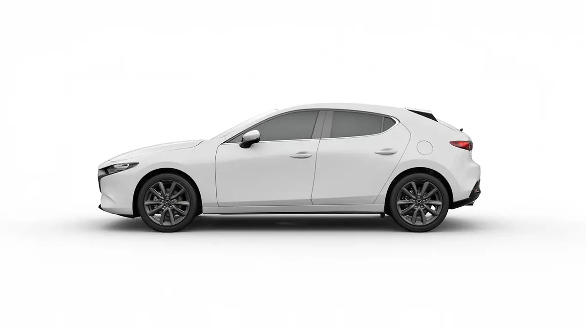 Mazda 3 2.5L e-Skyactiv G MHEV 140CV 6MT Prime-Line de renting en Valencia — Lateral
