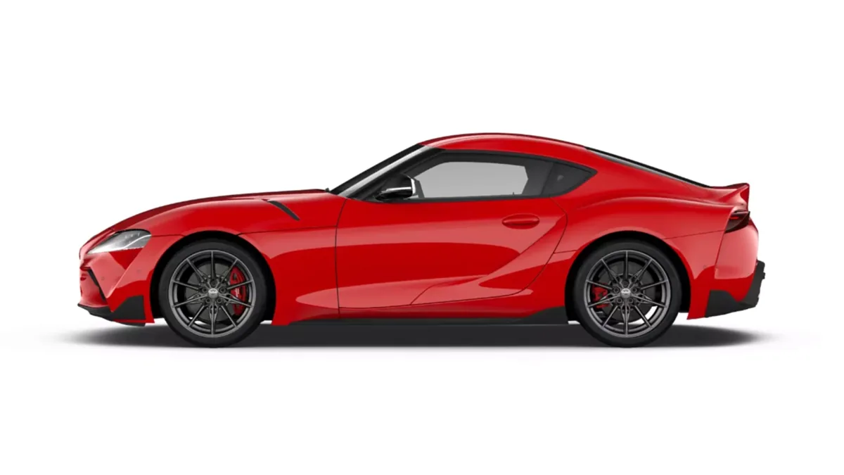 Toyota GR Supra 3.0T 250kW (340CV) Performance AT8 de renting en Valencia — Lateral